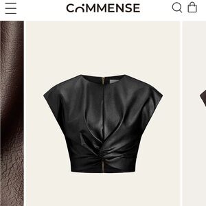 Commense Chic Black Twist Blouse